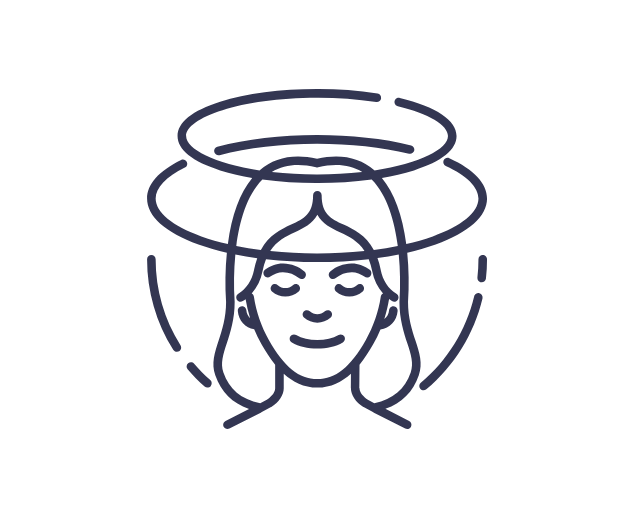 logo femme stylisé qui se concentre sur elle